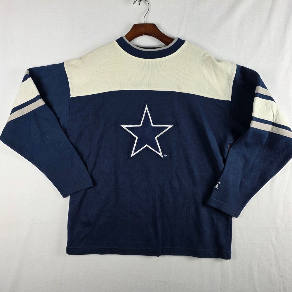 Starter NFL Dallas Cowboys Pullover Sweatshirt Mens Medium Navy Vintage Star